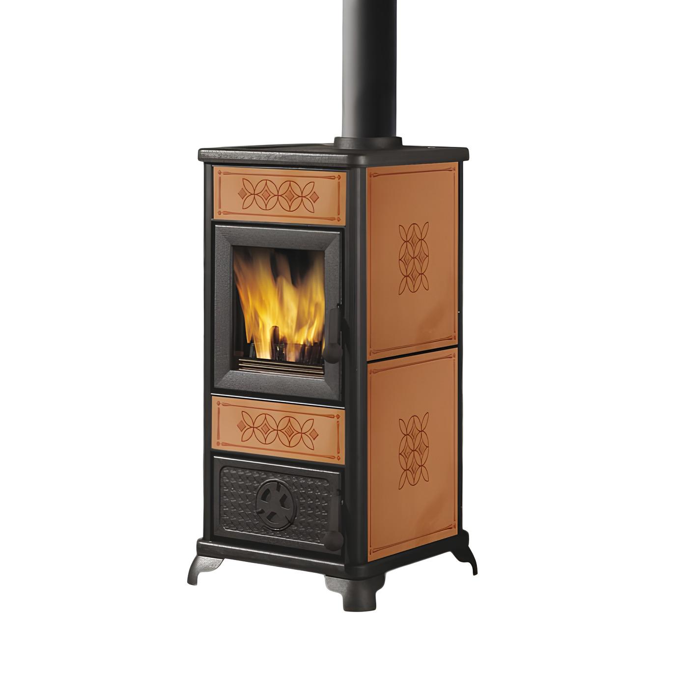 Holzofen Decor Evo EK von Edilkamin - Farbe Leder