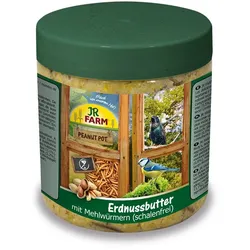 JR FARM Peanut Pot Erdnussbutter 400g Wildvogelfutter zum Nachfüllen Mehlwürmer