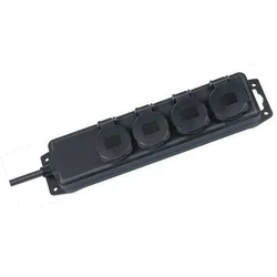 Brennenstuhl Steckdosenverteiler IP44 4-fach H07RN-F 3G1,5 schwarz