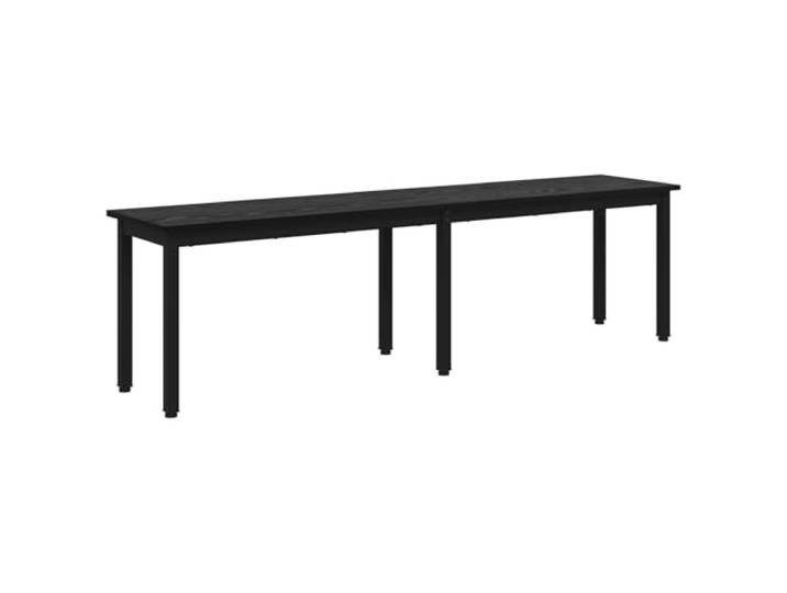 GHVBNMF Sitzbank Schwarz Eichen-Optik 160x35x45 cm Holzwerkstoff Metall Stabile Esszimmerbank mit robusten Metallbeinen für Esszimmer, Flur und Wohnbereich. Belastbar und leicht zu reinigen.