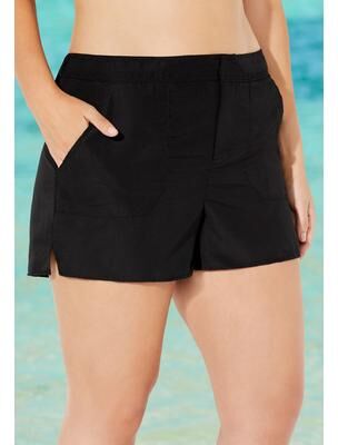 Cargo Swim Short by Swimsuits For All in Black (Size 16)