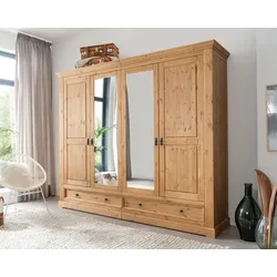 3S Frankenmöbel »Ramona« Massivholz Kleiderschrank SZ-0079 / 4-türiger Kleiderschrank