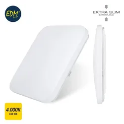 Wandanbauleuchte Led Extra Flach 24W 4000K 37,5X37,5X7,1Cm Edm
