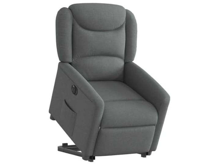 vidaXL Relaxsessel mit Aufstehhilfe Elektrisch Dunkelgrau Stoff