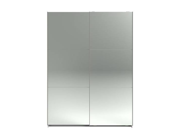Armoire 2 portes couli. L.150 SWING blanc et 2 miroirs