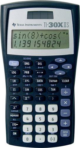 Texas Instruments TI 30 X II S Taschenrechner Schwarz batteriebetrieben, solarbetrieben (B x H x T) 172 x 31 x 247mm