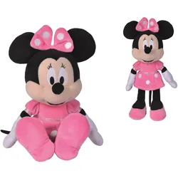 Simba - Disney Minnie Maus Plüsch Minnie pink, 35cm, Minnie mit pinkem Kleid