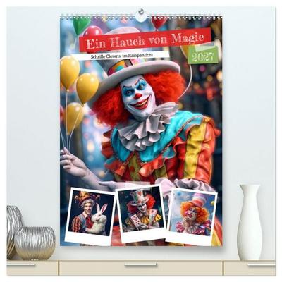 Ein Hauch von Magie - Schrille Clowns im Rampenlicht (hochwertiger Premium Wandkalender 2027 DIN A2 hoch), Kunstdruck in Hochglanz