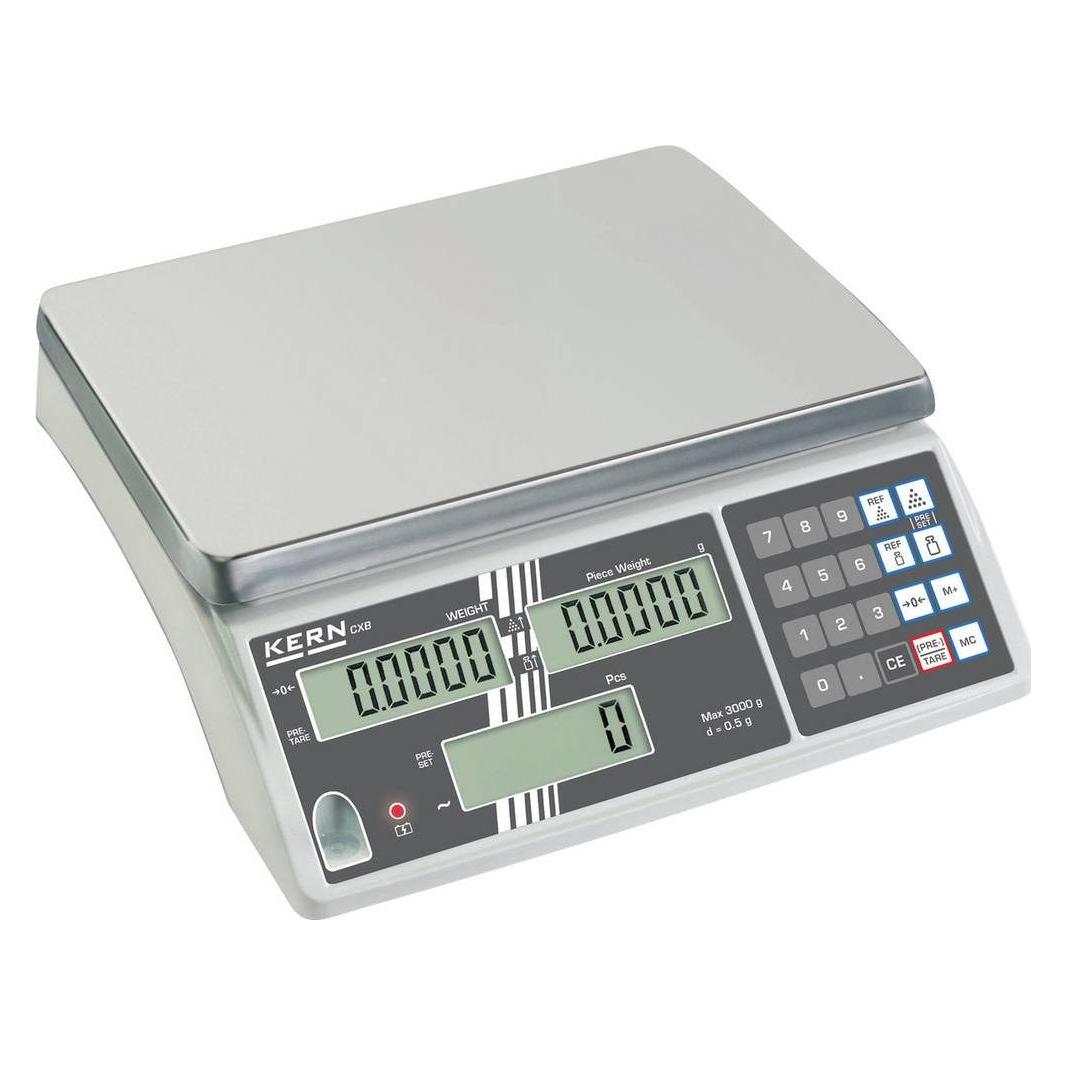 Kern Zählwaage CXB 3K0.2+C kalibriert, Wägebereich 3000 g, Ablesbarkeit 0,2 g (CXB 3K0.2+C)