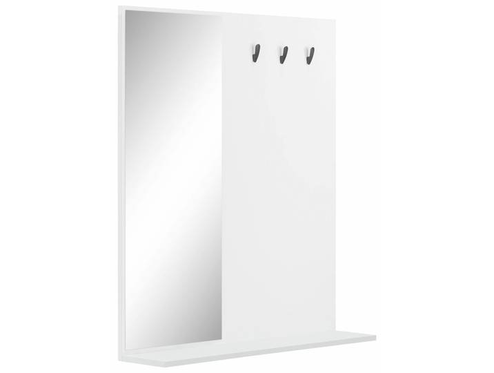 Spiegel PAROLI Akron , weiss (weiß), B:95cm H:95cm T:16cm, Glas, Spiegel, Spiegel