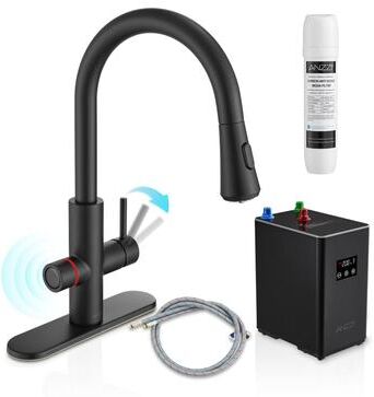 ANZZI Sunset 4-in-1 Single Handle 17.5 in. Faucet for Instant Hot Water Dispensor with Boiler Tank and Filter