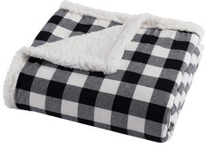 Eddie Bauer Flannel Cotton With Faux Shearling Reverse Throw Blanket (50X60 Inches)