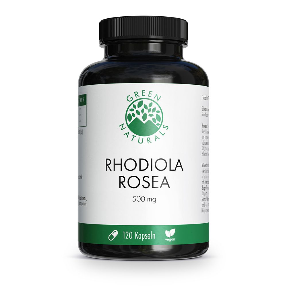 Green Naturals Rhodiola rosea 500 mg hochdos.Kaps. 120 St Kapseln