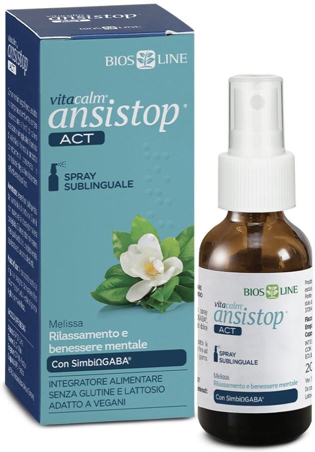 BIOS LINE SpA Vitacalm Ansistop Spray Sublinguale, 20 ml