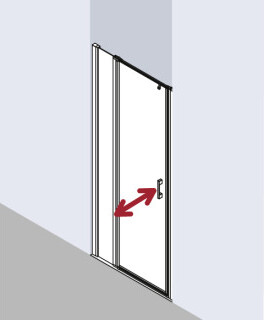 Kermi Liga Pendeldeur Helder Glas 125x200 cm Zilver Matglans