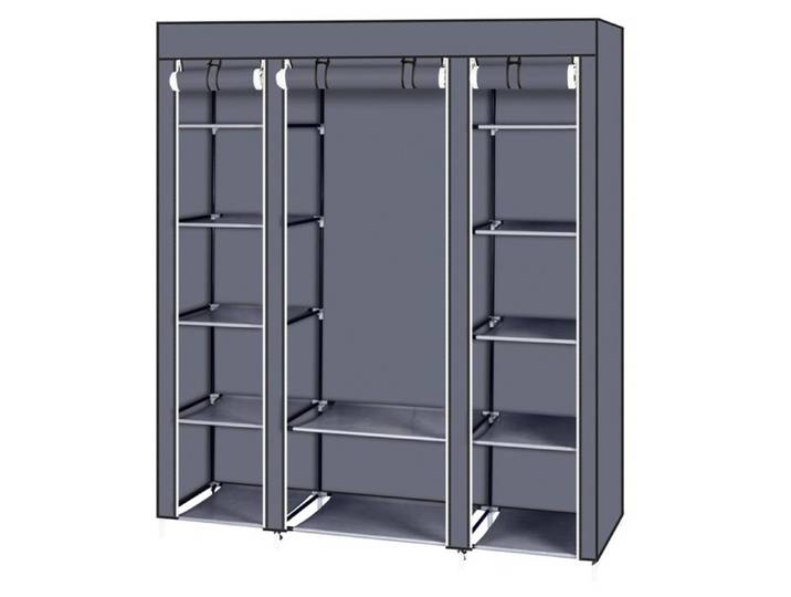 Non-woven Fabric 5 Layers 12 compartment Dustproof Wardrobe High Capacity Bookshelf Open Simple Assembly Storage Cabinet