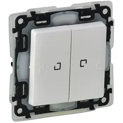 Legrand Valena Life, Doppelwechselschalter beleuchtet IP44 (ultraweiß)