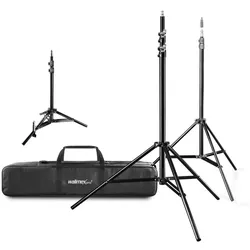 Walimex pro Lampenstativ Set mit Tasche, 3 Lichtstative