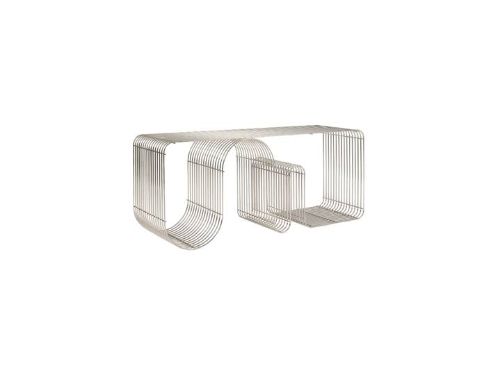 Multifunktionale Design Sitzbank & Regal „Curva“ Silver AYTM