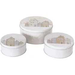 B. 3 tlg Set Gebäckdosen Houses - 2024390