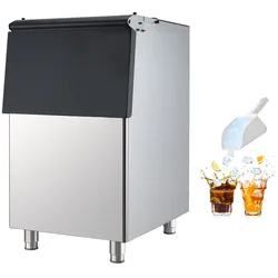 VEVOR Gewerblicher Eisbehälter für Eismaschinen (113 kg Fassungsvermögen), mit Verstellbaren & Rutschfesten Gummifüßen, Geeignet für Restaurants Hotels Getränkegeschäfte