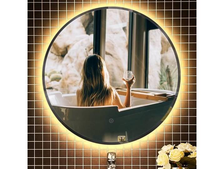 Miroir de salle de bain LED rond anti-buée 70cm - DIYQGSSZ®