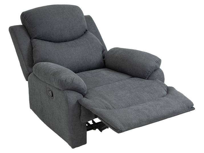 HOMCOM Relaxsessel Einzelsofa Liege 150° neigbar Fernsehsessel Leinen Dunkelgrau