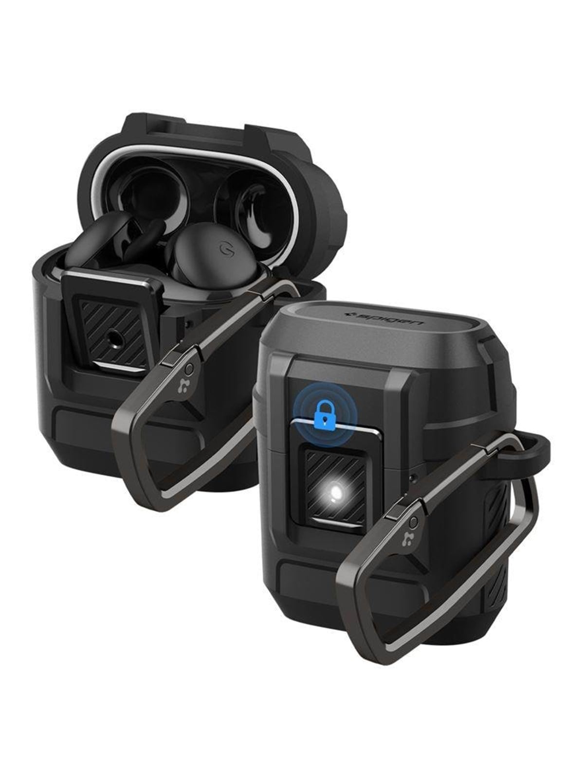 Spigen Lock Fit - matte black - Google Pixel Buds 2a