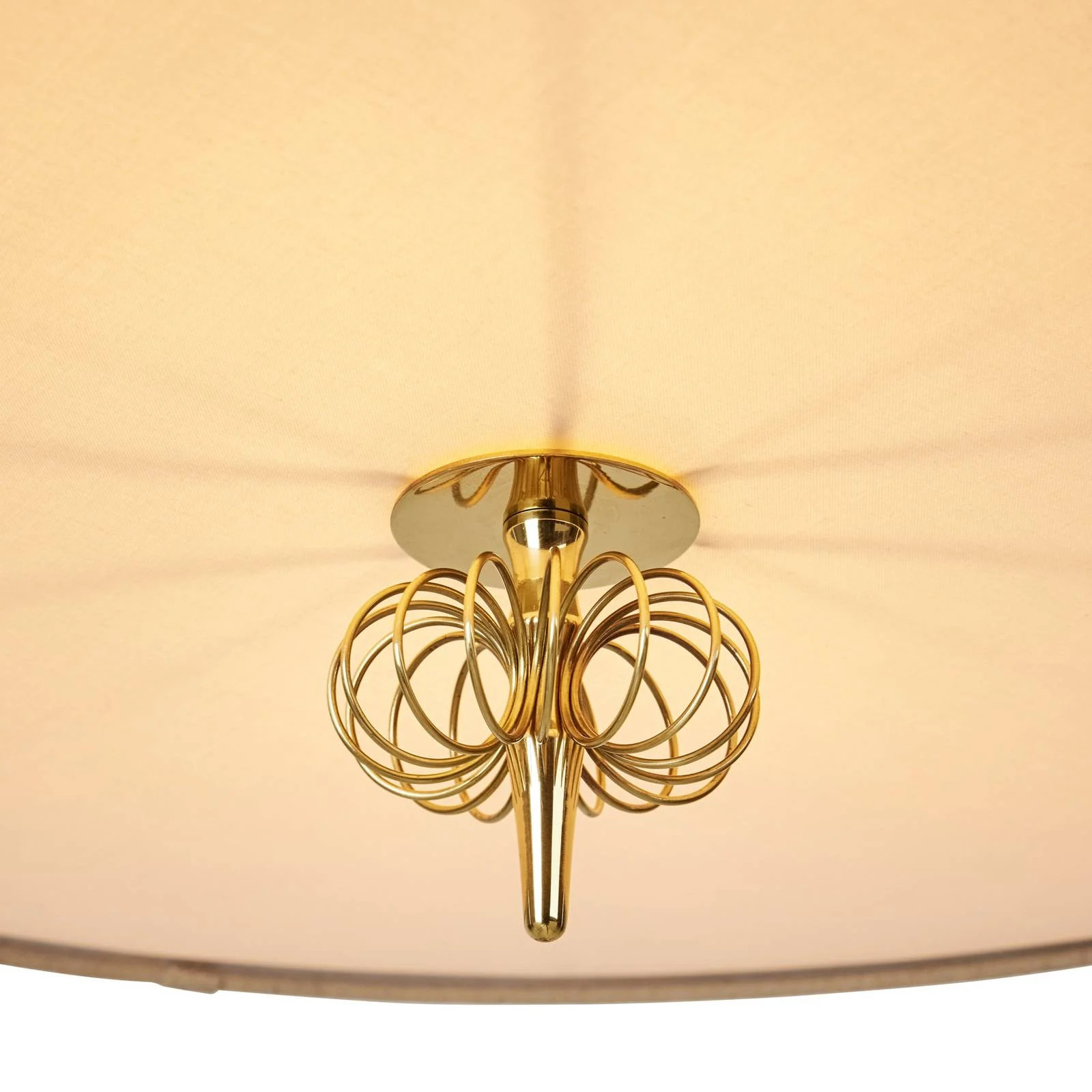 Gubi Design Hanglamp 1967, Wit/Messing, Dimbaar, Mid-century Stijl