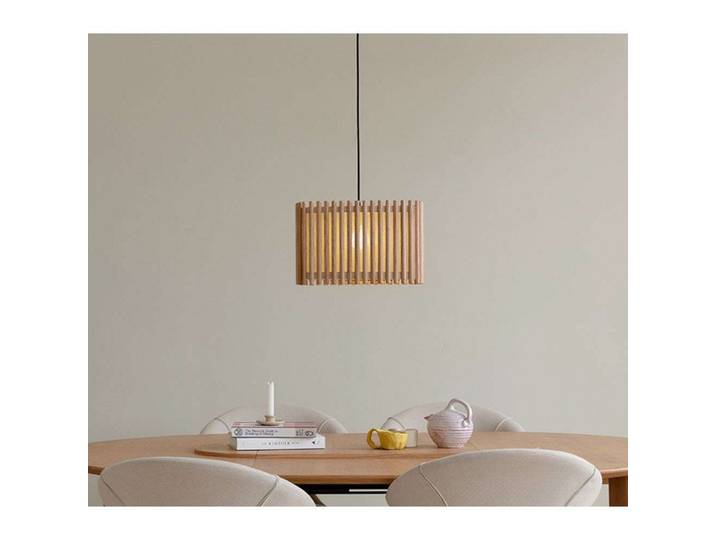 Komorebi Abat-jour Medium Circle Dark Oak - UMAGE - Bois