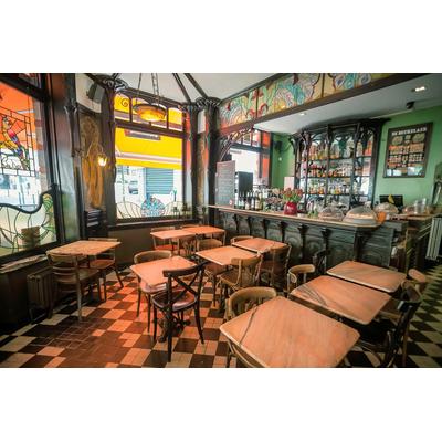 Fototapete PAPERMOON "Restaurant", bunt, B:2,5m L:1,86m, Vlies, Tapeten