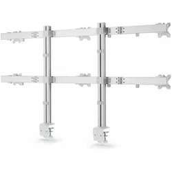 StarTech Six-Monitor Mount (Tisch, 32", 8 kg), Monitor Halterung, Weiss