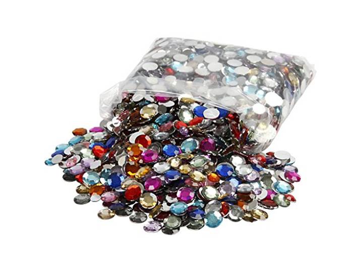 Steentje, D: 6+9+12 mm, asstd kleuren, rond, 3600asstd
