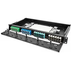 Delock LWL Adapter Panel LC Duplex OM1 / OM2 12 Port beige, Server Zubehör, Beige