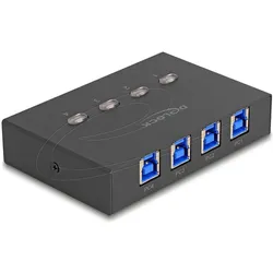 Delock USB 5 Gbps Switch für 4 PC an 1 Gerät, Switch Box