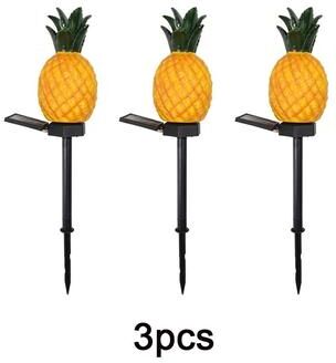 Uplifted Finds LED Solar Pineapple Yard Lamp   Waterproof Simulation Landscape Stake Light For Garden & Lawn 3 Pcs