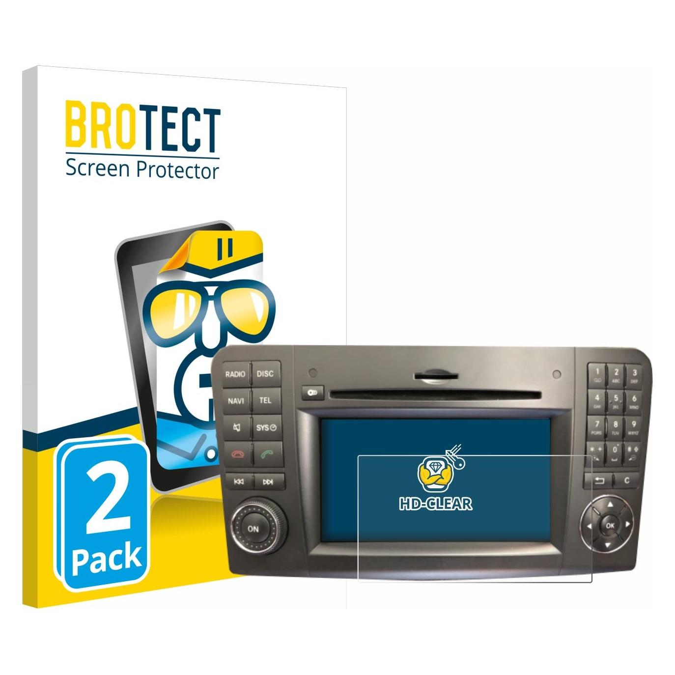 Brotect Schutzfolie für Mercedes-Benz Comand APS 2.5 Displayschutz Displayschutzfolie Folie Klar (1821943)