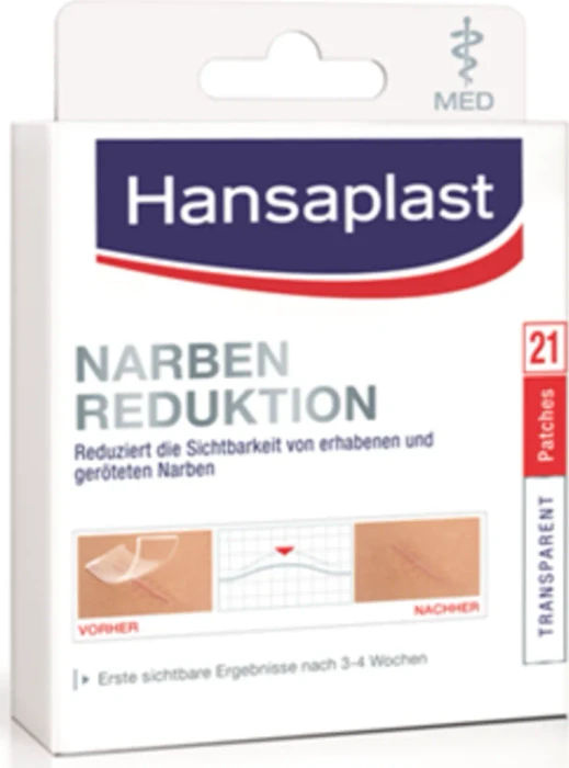 Hansaplast Pflaster NARBEN REDUKTION 2728 transparent 38 x 68 mm, 21 St.