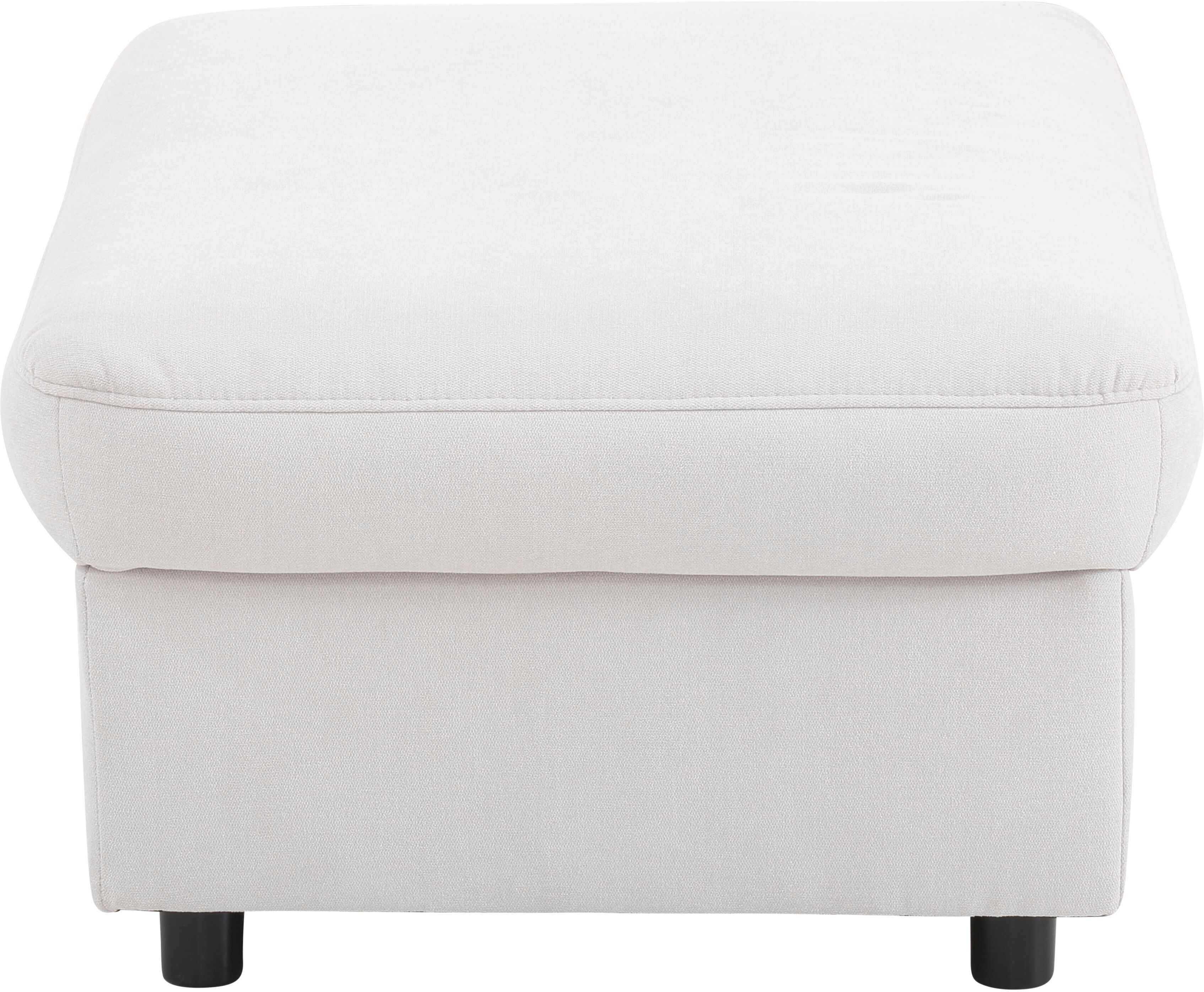 Polsterhocker GOODPRODUCT "Mauritius", silber, B:101cm H:42cm T:67cm, Struktur fein (100% Polyester);Luxus-Microfaser Lederoptik (100% Polyester);Soft clean (98% Polyester, 2% Polyamid), Hocker, Polsterhocker, passend zur "Mauritius"-Serie, auch mit "Soft