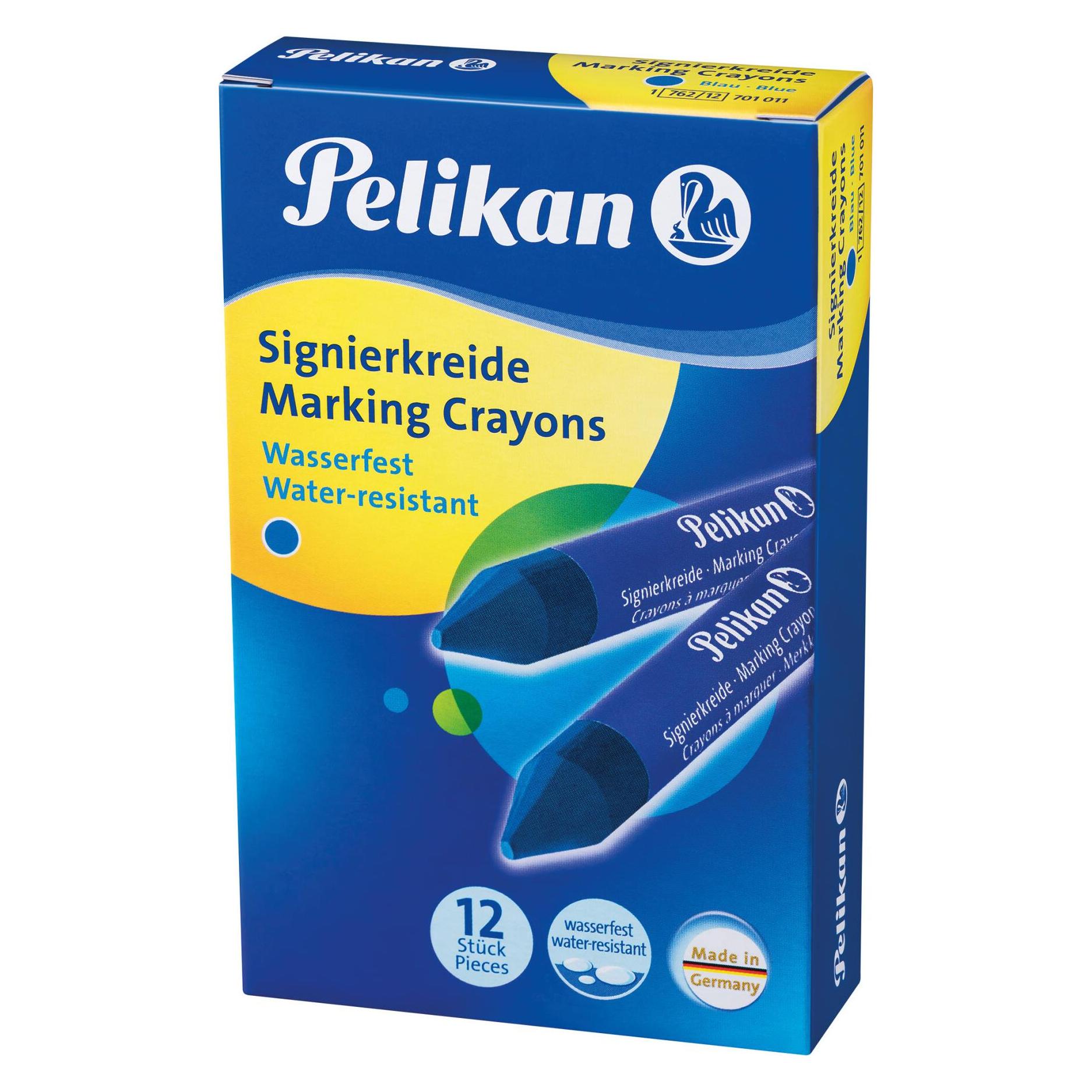 Pelikan Signierkreide 762, blau, Durchmesser: 13,5 mm geeignet für rauhe Untergründe wie Metall (auch heisse (12x) (701011)