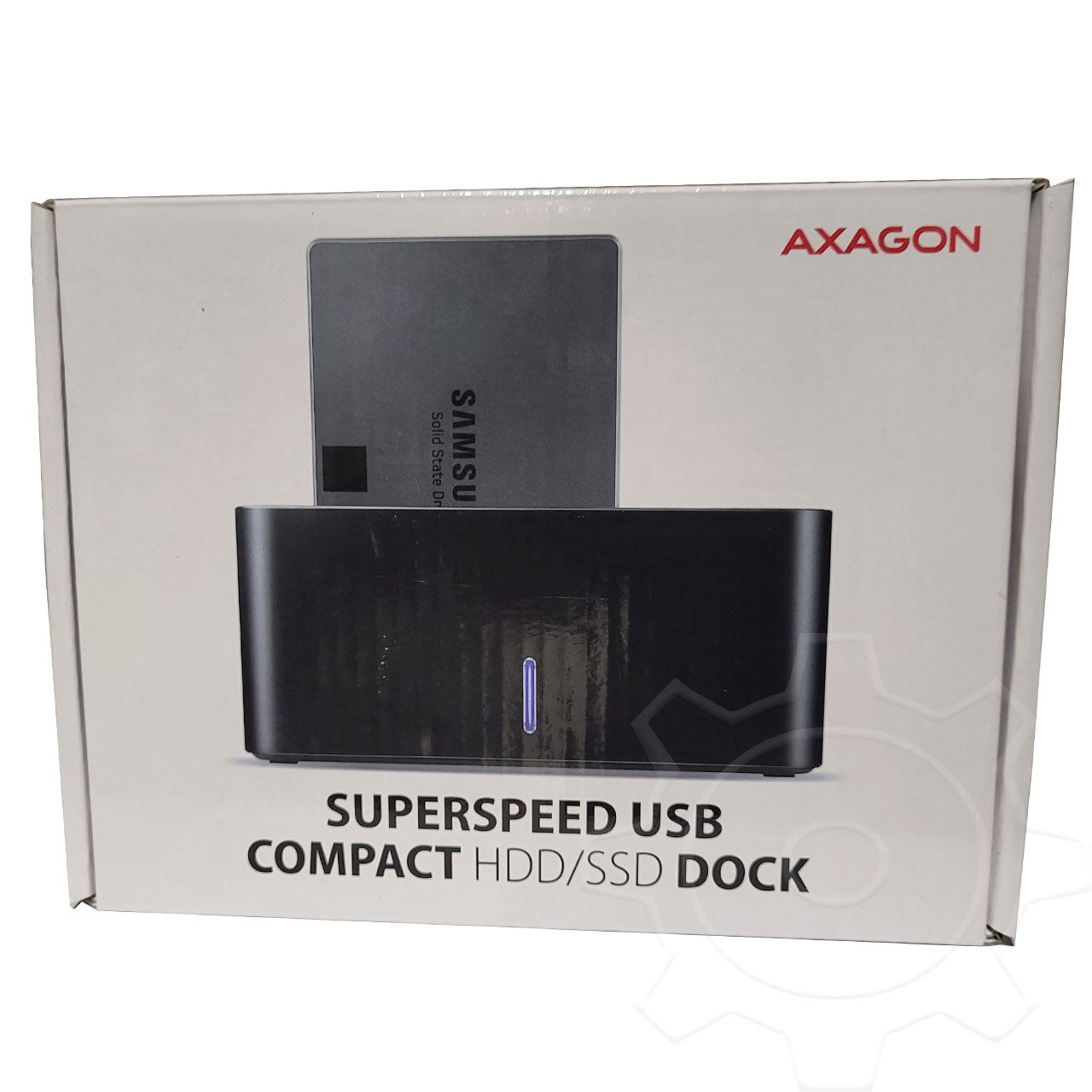 AXAGON ADSA-ST Dockingstation, USB 3.0, 1x 2,5"/3,5" SSD/HDD, SATA 6 - schwarz