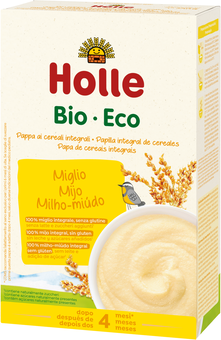 Holle Papa Bebé Biológica Milho-Miúdo C Arroz +4M 250 gr