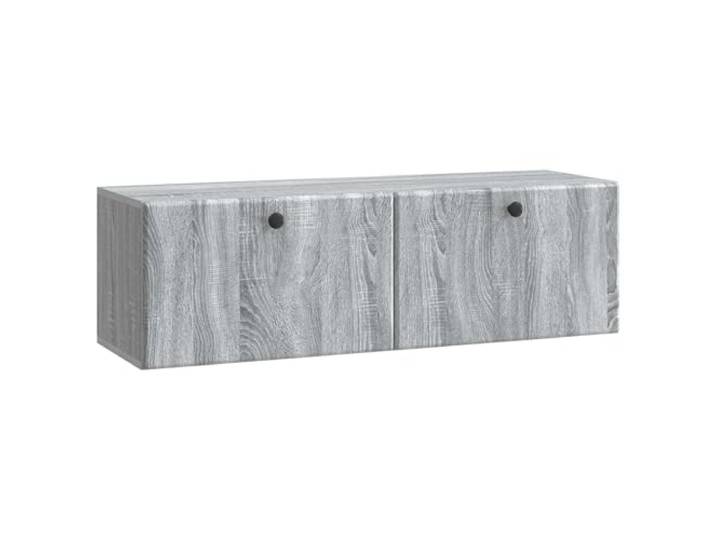 Makastle Wandmontierter TV-Schrank 98x31x30 cm Grau Sonoma