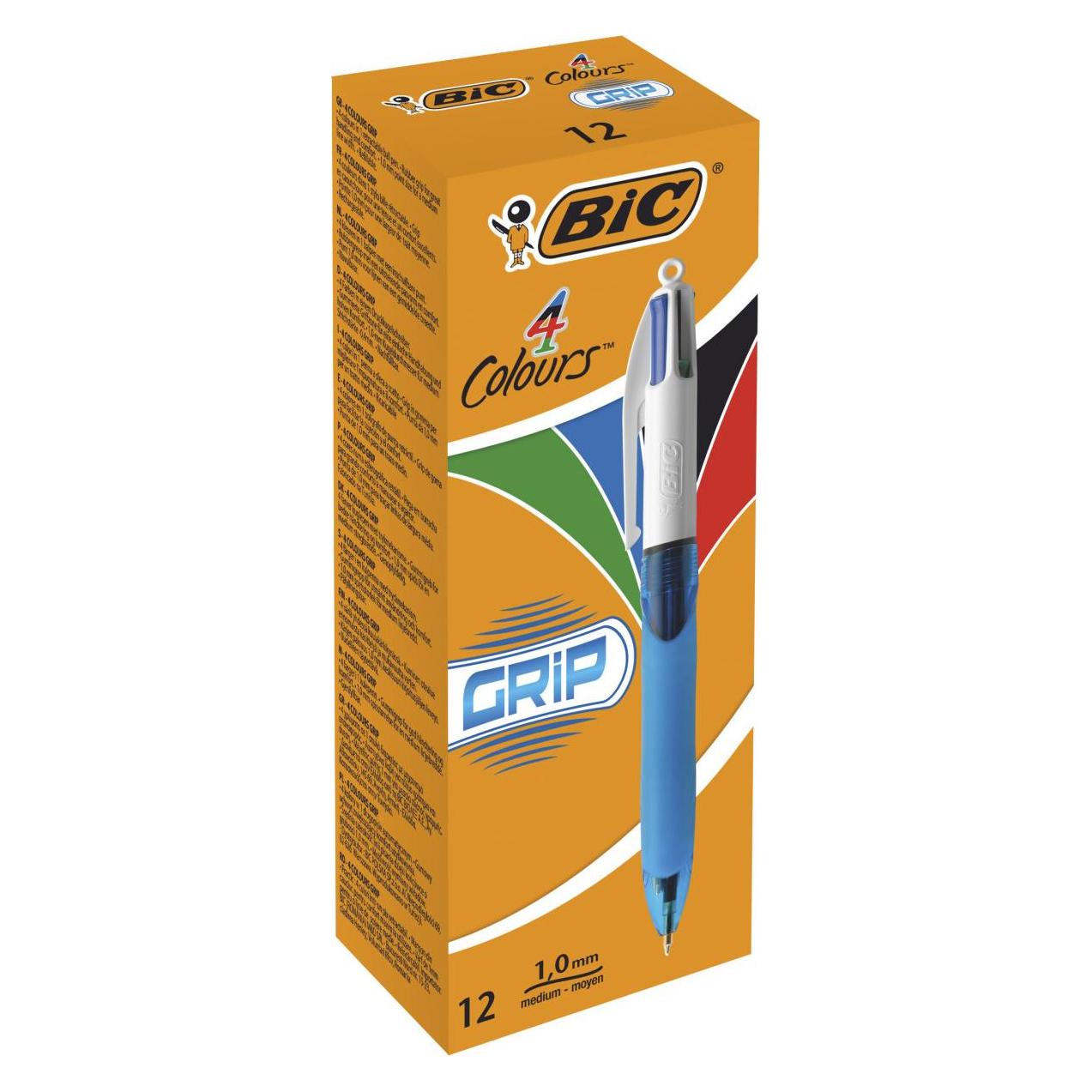 Bic Kugelschreiber 4C Grip 8871361 4 Colours Box, 12 Stück (12x) (8871361)