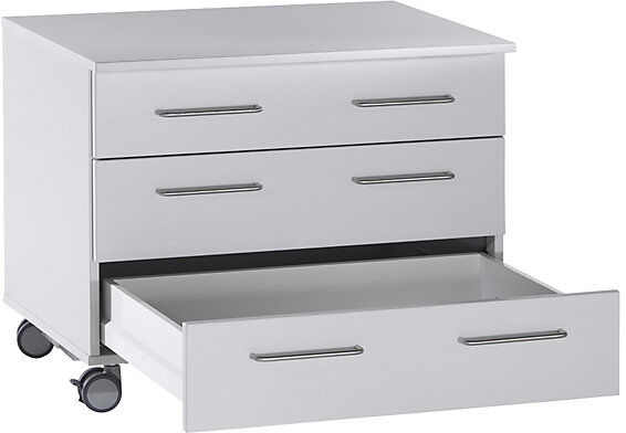 kaiserkraft Labor-Unterschrank, niedrig, 3 Schubladen, Breite 836 mm
