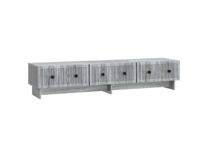 hliofuir TV Lowboard Graues Sonoma 147x34,5x30 cm TV-Schrank Holzwerkstoff Stabiles Phonomöbel mit 3 Schubladen für Wohnzimmer & Schlafzimmer, platzsparende TV-Bank aus pflegeleichtem Material.