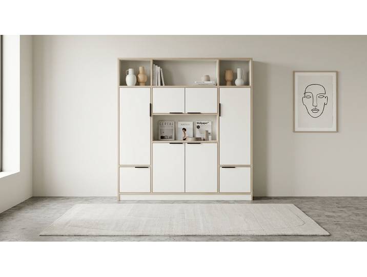 Pickawood™ Regalsystem nach Maß Premium Dekore Weiß Multiplex Kante