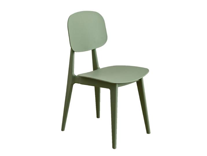 Kenay Chaise de salle à manger Polipropylène style rétro Moutarde-HELM Vert