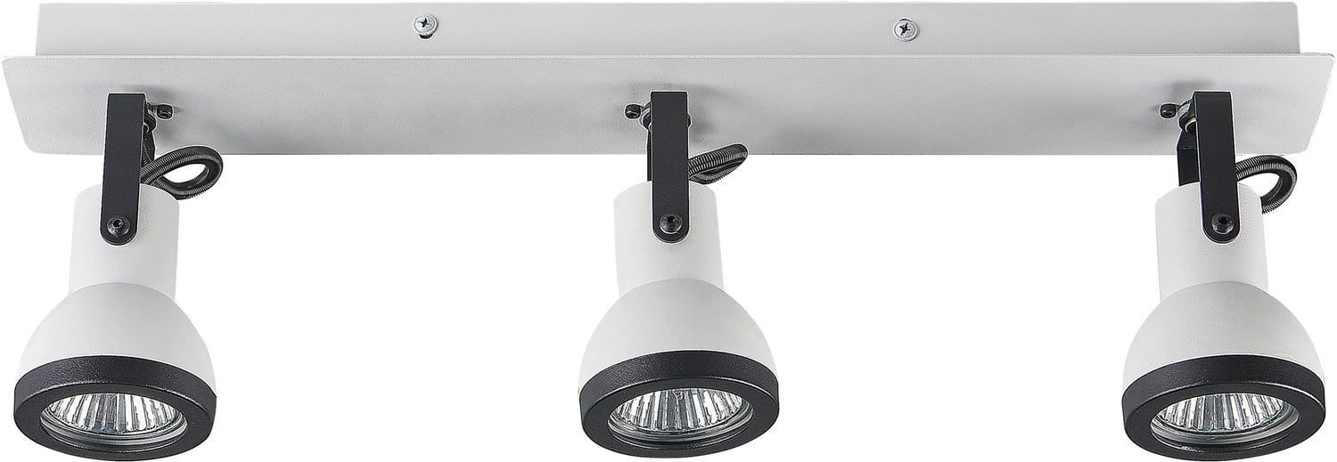 Beliani Baro Plafondlamp - Wit/Zwart - Metaal - Industrieel Design