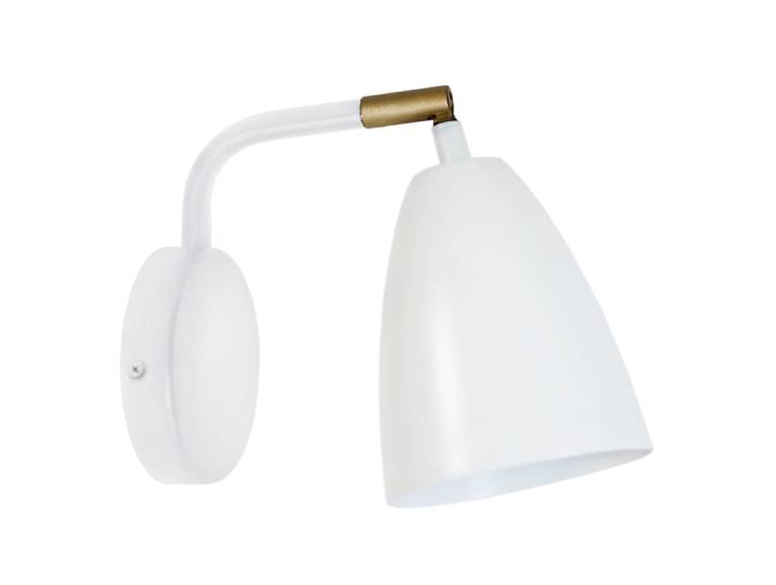 Applique métal blanc abat-jour blanc